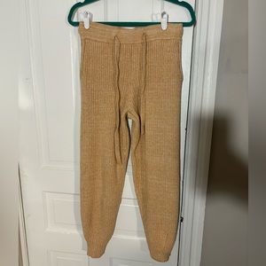 size medium, tan, jogger pants